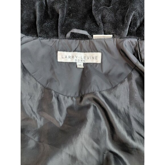 Larry Levine Womens Down Hooded Puffer Jacket M Black - Picture 6 of 9